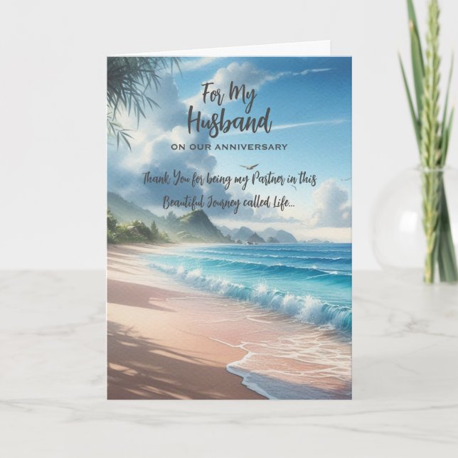 For my Husband Anniversary Greeting Card (Front)