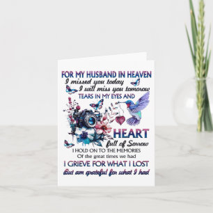 For My Husband In Heaven I Missed You Today Card
