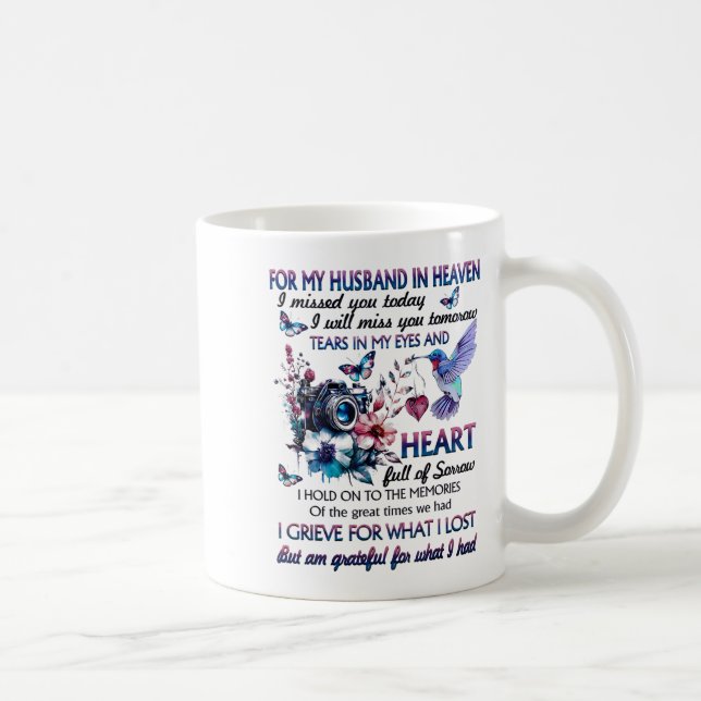 For My Husband In Heaven I Missed You Today  Coffee Mug (Right)