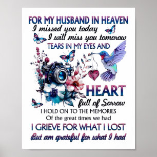 For My Husband In Heaven I Missed You Today  Poster