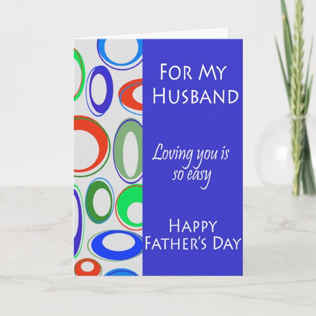 For My Husband on Father's Day Card (Front)