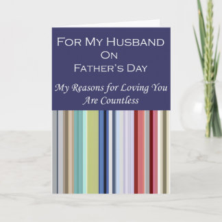 For My Husband on Father's Day Card