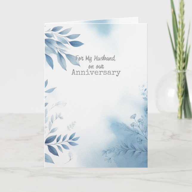 For My Husband on Our Anniversary Greeting Card (Front)