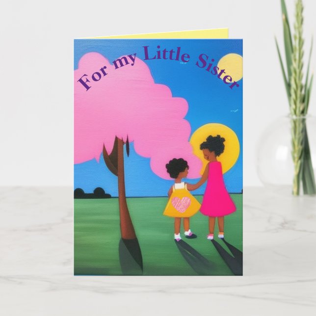 For my little sister thank you card (Front)