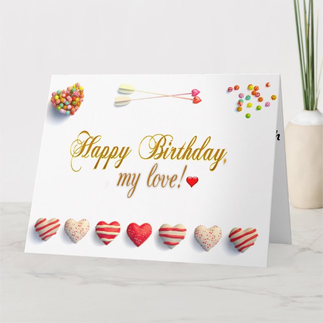 For my Love Birthday Card (Front)