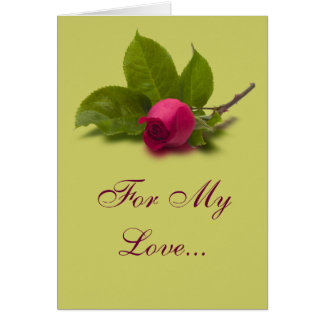 For My Love Red Rose Card