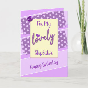 For my lovely stepsister birthday purple card