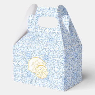 "For My Main Squeeze" Lemon & Blue Tile Amalfi Favour Box