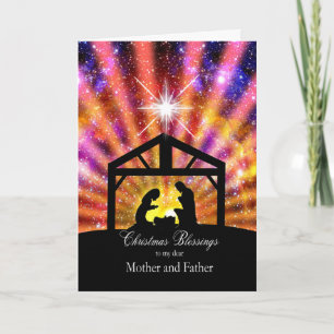 For my mother and father, sunset Christmas Holiday Card