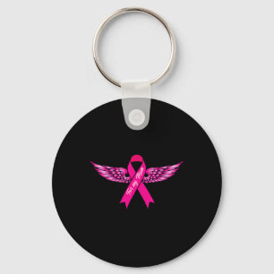 For My Mum Pink Wing Cool Breast Cancer Awareness  Key Ring