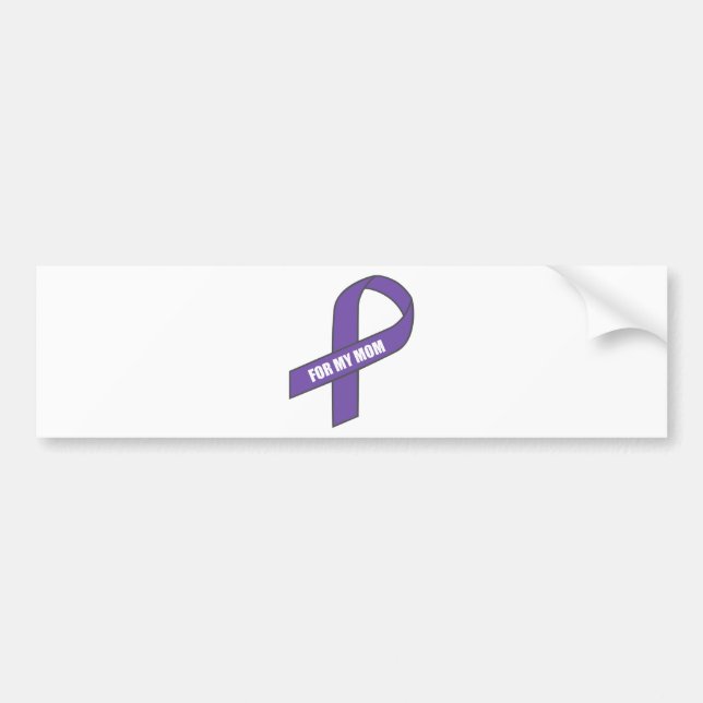 For My Mum (Purple Ribbon) Bumper Sticker (Front)