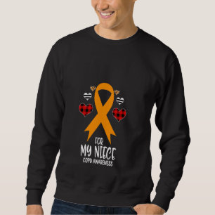For My Niece Copd Awareness Ribbon Leopard Buffalo Sweatshirt