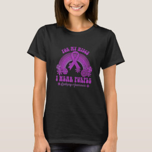 For My Niece I Wear Purple Epilepsy Awareness Rain T-Shirt