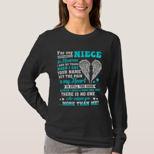 For My Niece In Heaven Uncle & Aunt Missed Memoria T-Shirt