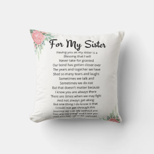 For My Sister Pillow