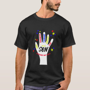 for My Son Different Not Less Autism Awareness Mum T-Shirt