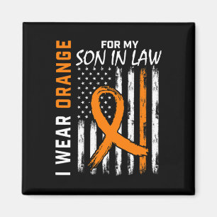 For My Son In Law Leukaemia Cancer Awareness Usa F Magnet