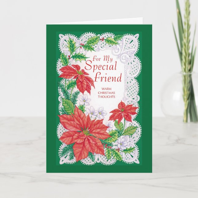 For My Special Friend Warm Christmas Thoughts Holiday Card (Front)
