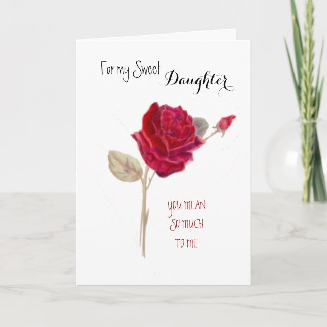 For My Sweet Daughter Birthday Card (Front)