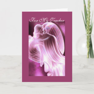 For My Teacher  Angel Greeting Card