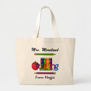 For My Teacher by SRF Large Tote Bag