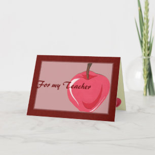 For my Teacher Card