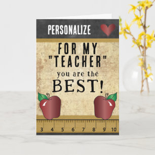 For My Teacher you are the Best  Card