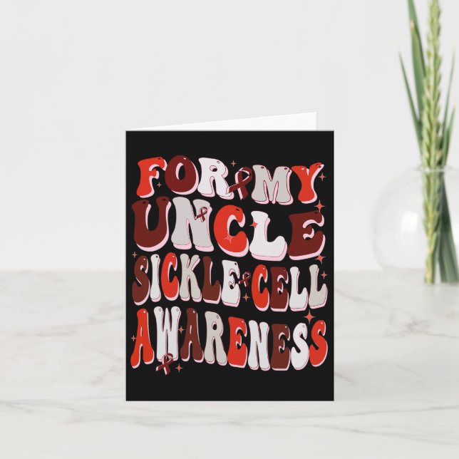 For My Uncle Sickle Cell Awareness World Sickle Ce Card (Front)