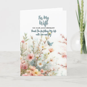 For my Wife Anniversary Greeting Card