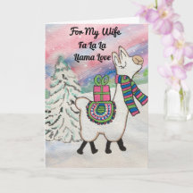 For My Wife FaLaLa Llama Cute Holiday
