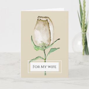 For my wife on Mothers day Modern, elegant, rose, Card