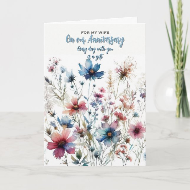 For my Wife Wedding Anniversary Greeting Card (Front)