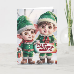 For My Wonderful Husband, LGBTQ Christmas Holiday Card