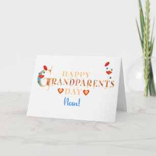 For Nan Grandparents Day with Red Field Poppies Card