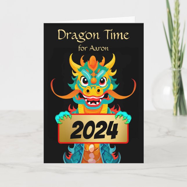 For Nephew Chinese New Year of the Dragon Holiday Card (Front)