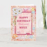 For niece, craft birthday card