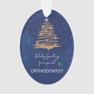 For Orthodontist Christmas Tree Customizable Name Ornament