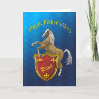 For Papa, Father's Day card with a rearing horse