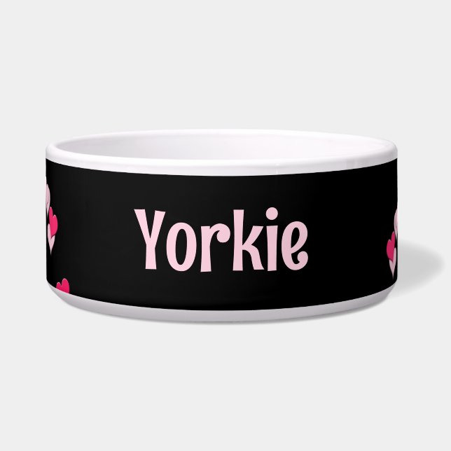 For Pet Modern Writing Scattered Pink Hearts (Front)