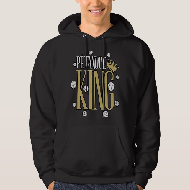 for Petanque Player Men Drinking Fans  Bocce Ball Hoodie (Front)