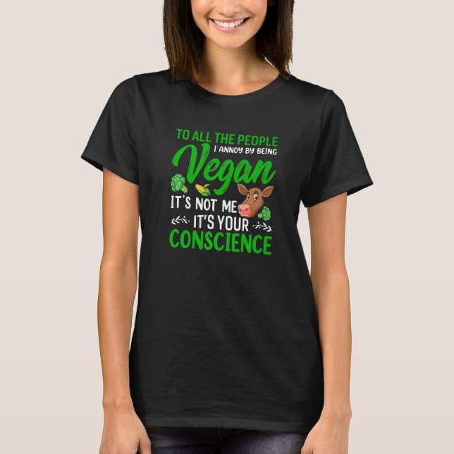 For Plant Powered vegan vegetarian plant based peo T-Shirt (Front)