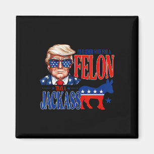 For President 2024 I'd Rather Vote For A Felon Fun Magnet