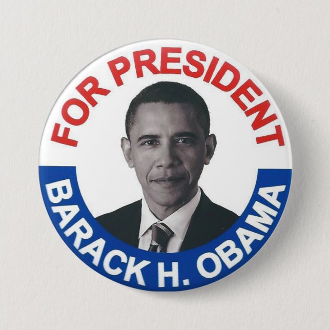 For President Barack H. Obama 7.5 Cm Round Badge (Front)