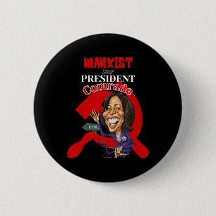 For President Comrade Kamala Harris Funny Presiden 6 Cm Round Badge