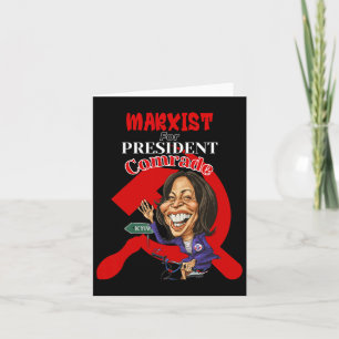 For President Comrade Kamala Harris Funny Presiden Card