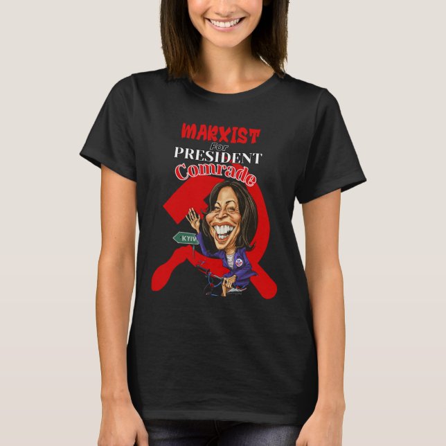 For President Comrade Kamala Harris Funny Presiden T-Shirt (Front)