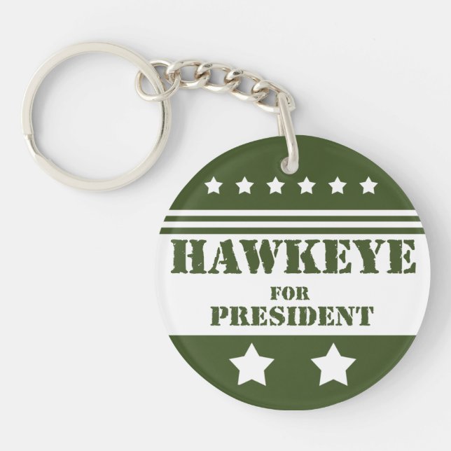 For President Hawkeye Key Ring (Front)