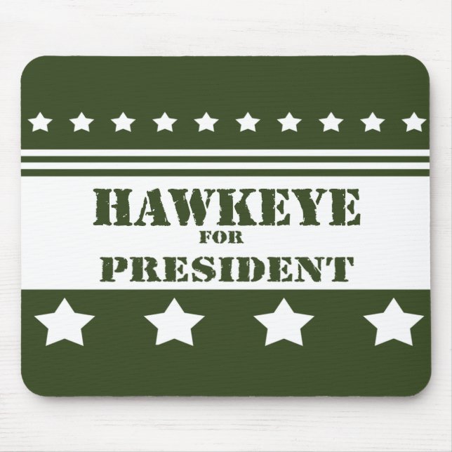 For President Hawkeye Mouse Mat (Front)