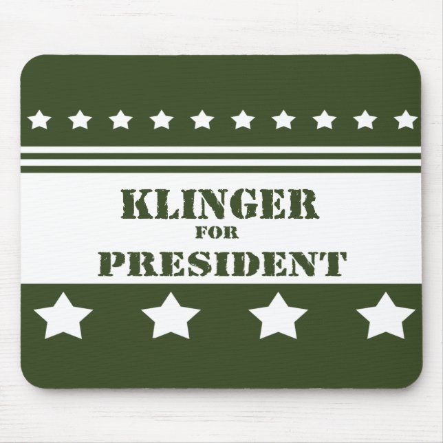 For President Klinger Mouse Mat (Front)