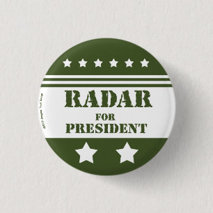 For President Radar 3 Cm Round Badge
